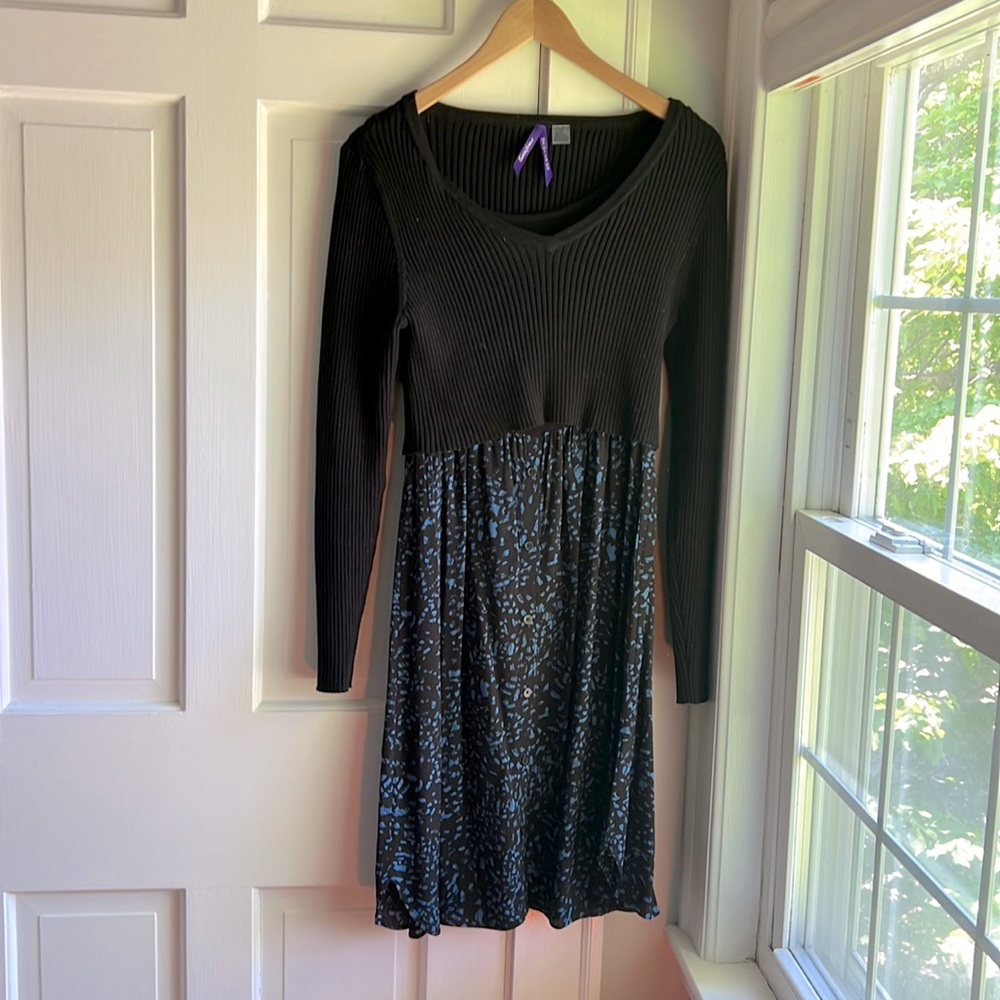 Seraphine maternity & nursing dress with cotton sweater top